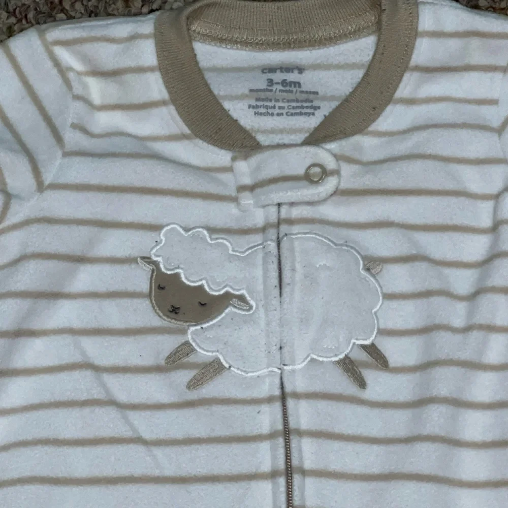 Boys,‎ girls 3-6 month sleep sack Carter's Cream and Tan Striped Sleep Sack